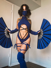 Load image into Gallery viewer, Kitana Set in BLUE - 5 piece set - Mortal Kombat Cosplay