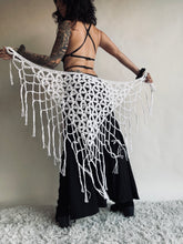 Load image into Gallery viewer, SALE - White - Crochet Flower of Life Wrap