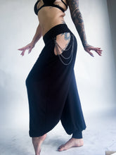 Load image into Gallery viewer, Andromeda Flow Pants with removable chains - Black Bamboo Jersey