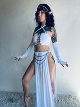 Load image into Gallery viewer, Sale - Galadriel TOP AND GLOVES ONLY- White Bamboo - XS/Small