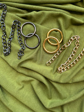 Load image into Gallery viewer, Belladonna Thigh High Stockings - Olive Bamboo