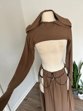 Load image into Gallery viewer, Arwen Hooded Shrug - Cappuccino Bamboo