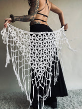 Load image into Gallery viewer, SALE - White - Crochet Flower of Life Wrap