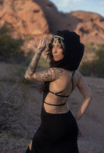 Load image into Gallery viewer, Belladonna Dress - Black Bamboo - Removable Hood