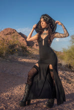 Load image into Gallery viewer, Belladonna Dress - Black Bamboo - Removable Hood