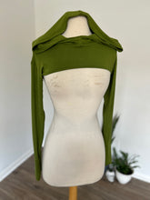Load image into Gallery viewer, Arwen Hooded Shrug - Olive Bamboo
