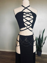 Load image into Gallery viewer, Akasha Skirt - Gunmetal Moon and Hardware - Black Bamboo
