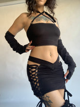 Load image into Gallery viewer, Maya Mini Skirt - Black Cotton

