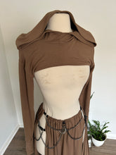 Load image into Gallery viewer, Arwen Hooded Shrug - Cappuccino Bamboo
