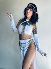 Load image into Gallery viewer, Sale - Galadriel TOP AND GLOVES ONLY- White Bamboo - XS/Small
