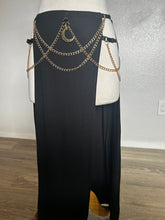 Load image into Gallery viewer, Akasha Skirt - Gold Moon and Chains - Black Bamboo
