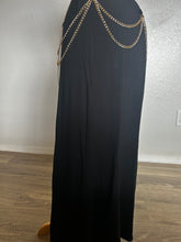 Load image into Gallery viewer, Akasha Skirt - Gold Moon and Chains - Black Bamboo

