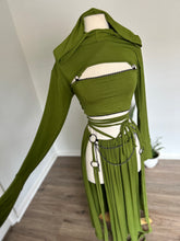 Load image into Gallery viewer, Arwen Hooded Shrug - Olive Bamboo
