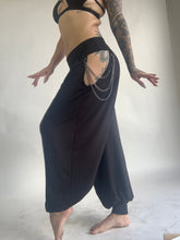 Load image into Gallery viewer, PREORDER - Andromeda Flow Pants with removable chains - Black Bamboo Jersey
