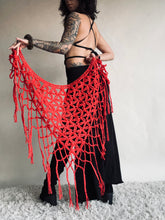 Load image into Gallery viewer, Red - Crochet Flower of Life Wrap
