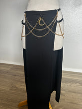 Load image into Gallery viewer, Akasha Skirt - Gold Moon and Chains - Black Bamboo
