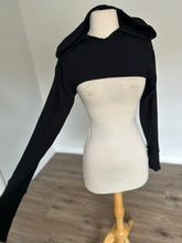 Load image into Gallery viewer, Arwen Hooded Shrug - Black Bamboo
