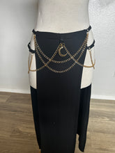 Load image into Gallery viewer, Akasha Skirt - Gold Moon and Chains - Black Bamboo
