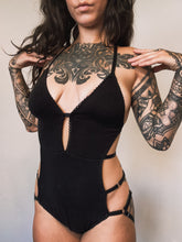 Load image into Gallery viewer, Queen of Swords Bodysuit - Black Cotton
