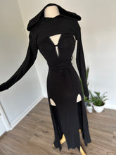 Load image into Gallery viewer, Arwen Hooded Shrug - Black Bamboo
