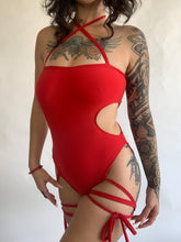 Load image into Gallery viewer, SALE - XS/Small Ego Drip Swimsuit in Red - One Piece Bathing Suit
