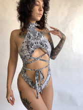 Load image into Gallery viewer, Domina Swimsuit (Black OR White Snake) One Piece Bathing Suit
