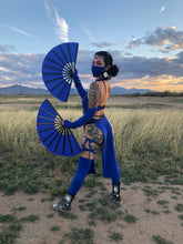 Load image into Gallery viewer, Kitana Set in BLUE - 5 piece set - Mortal Kombat Cosplay
