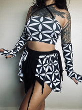 Load image into Gallery viewer, Flower of Life Set - Top, Skirt and Gloves - XS-M
