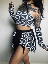 Load image into Gallery viewer, Flower of Life Set - Top, Skirt and Gloves - XS-M
