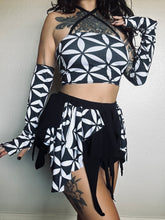 Load image into Gallery viewer, Flower of Life Set - Top, Skirt and Gloves - XS-M
