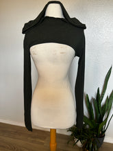 Load image into Gallery viewer, Dark Green Bamboo Hooded Shrug - XS/Small
