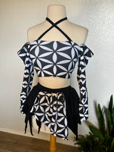 Load image into Gallery viewer, Flower of Life Set - Top, Skirt and Gloves - XS-M
