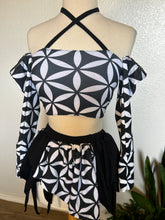Load image into Gallery viewer, Flower of Life Set - Top, Skirt and Gloves - XS-M
