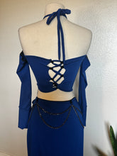 Load image into Gallery viewer, Blue Akasha Set - Skirt, Top and Gloves - XS/Small
