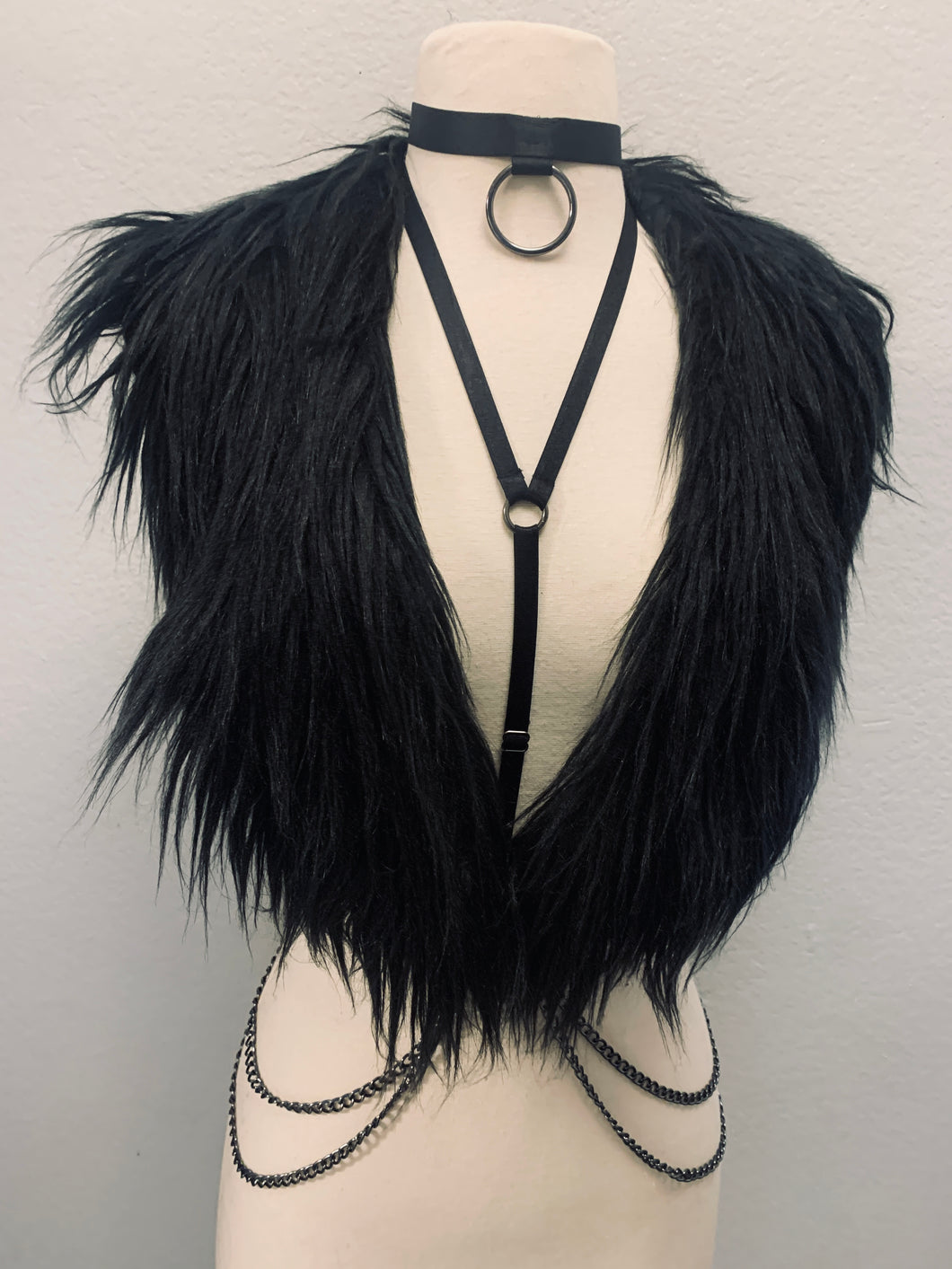 Temptress Fur Harness - Black